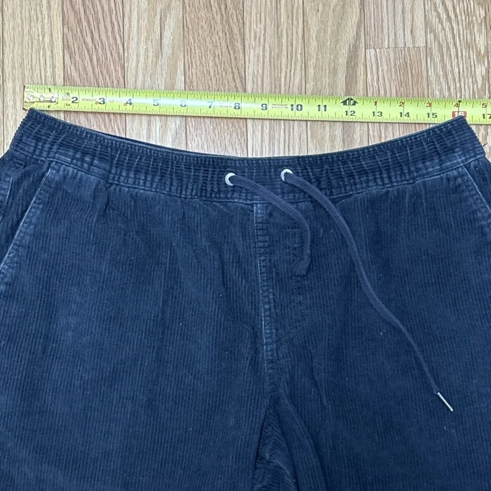 Billabong x King Stingray Black Wide Corduroy Cotton Drawstring Shorts - Large